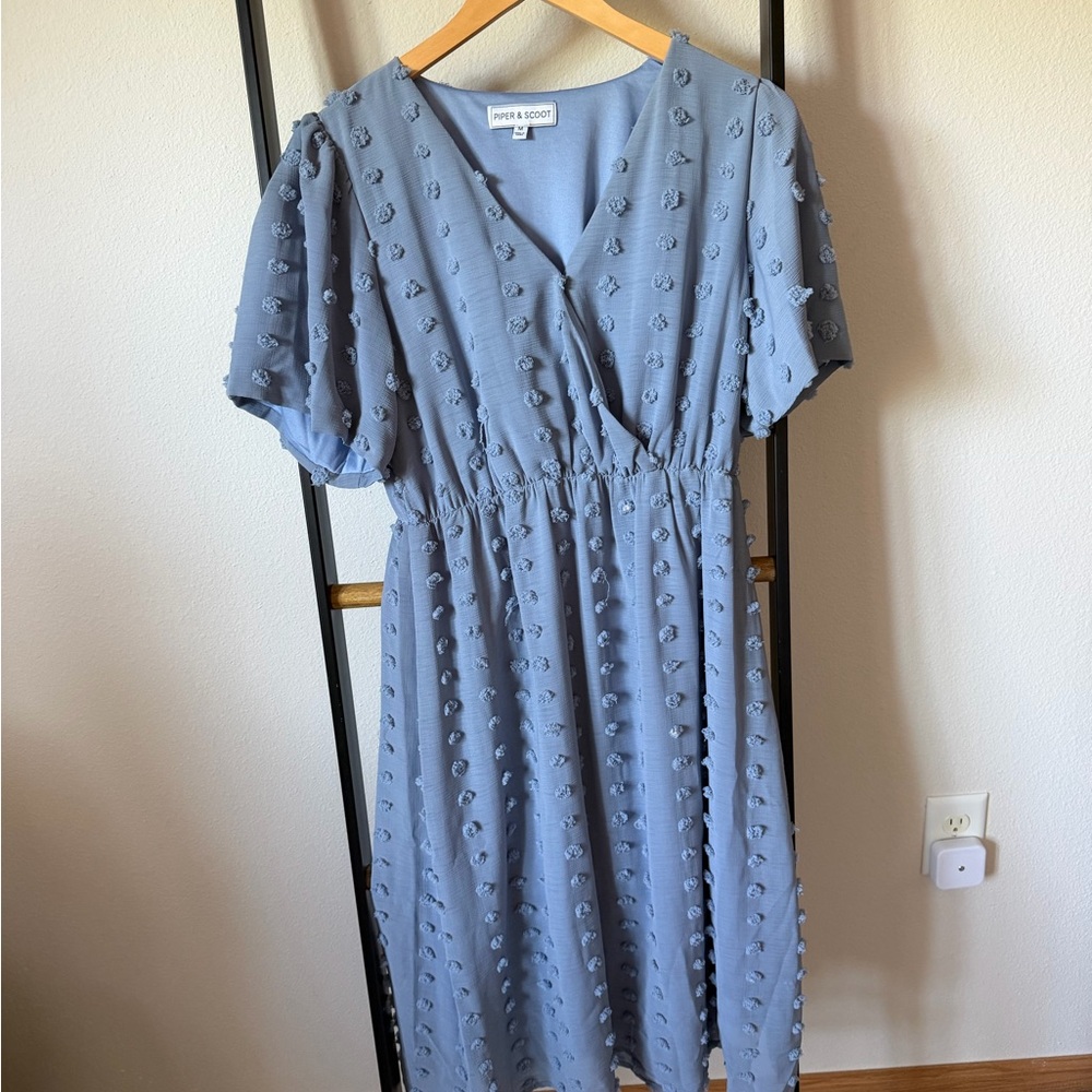 Piper and Scoot blue midi dress